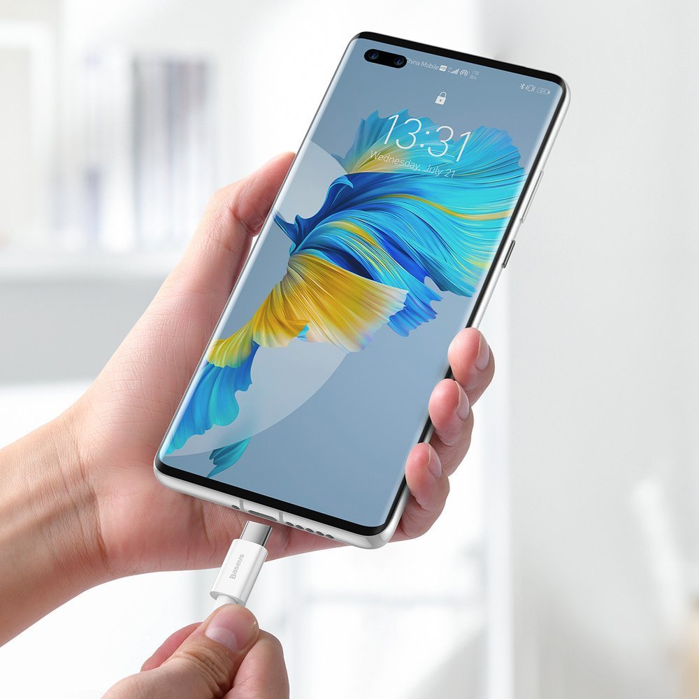 Kabl za Prenos Podataka i Punjenje USB-A - USB-C Baseus Superior Series, 66W, 1m, Beli CATYS-02