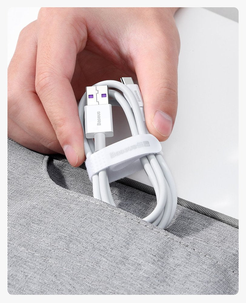 Kabl za Prenos Podataka i Punjenje USB-A - USB-C Baseus Superior Series, 66W, 1m, Beli CATYS-02