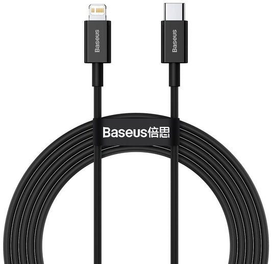 Kabl za Prenos Podataka i Punjenje USB-C - Lightning Baseus Superior Series, 20W, 2m, Crni CATLYS-C01