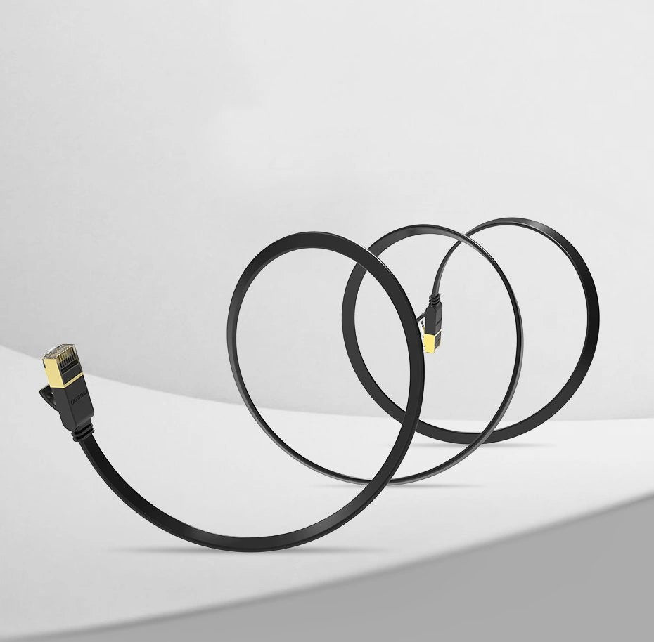 Kabl za mrežu UGREEN NW106 Flat, UTP, Cat7, 3m, Crni