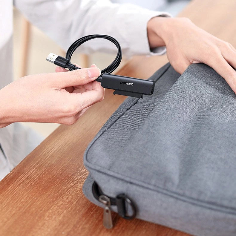 Kabl SATA UGREEN CM321, USB-A 3.0 - SATA 2.5inch, 0.5m, Crni