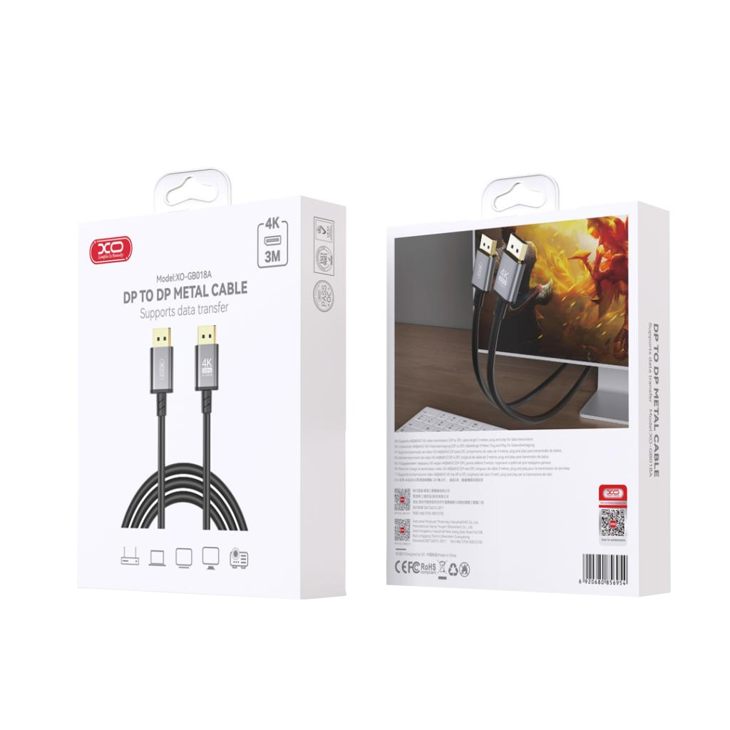 Video kabl XO Design GB018A, DisplayPort - DisplayPort, 4K, 3m, Crni