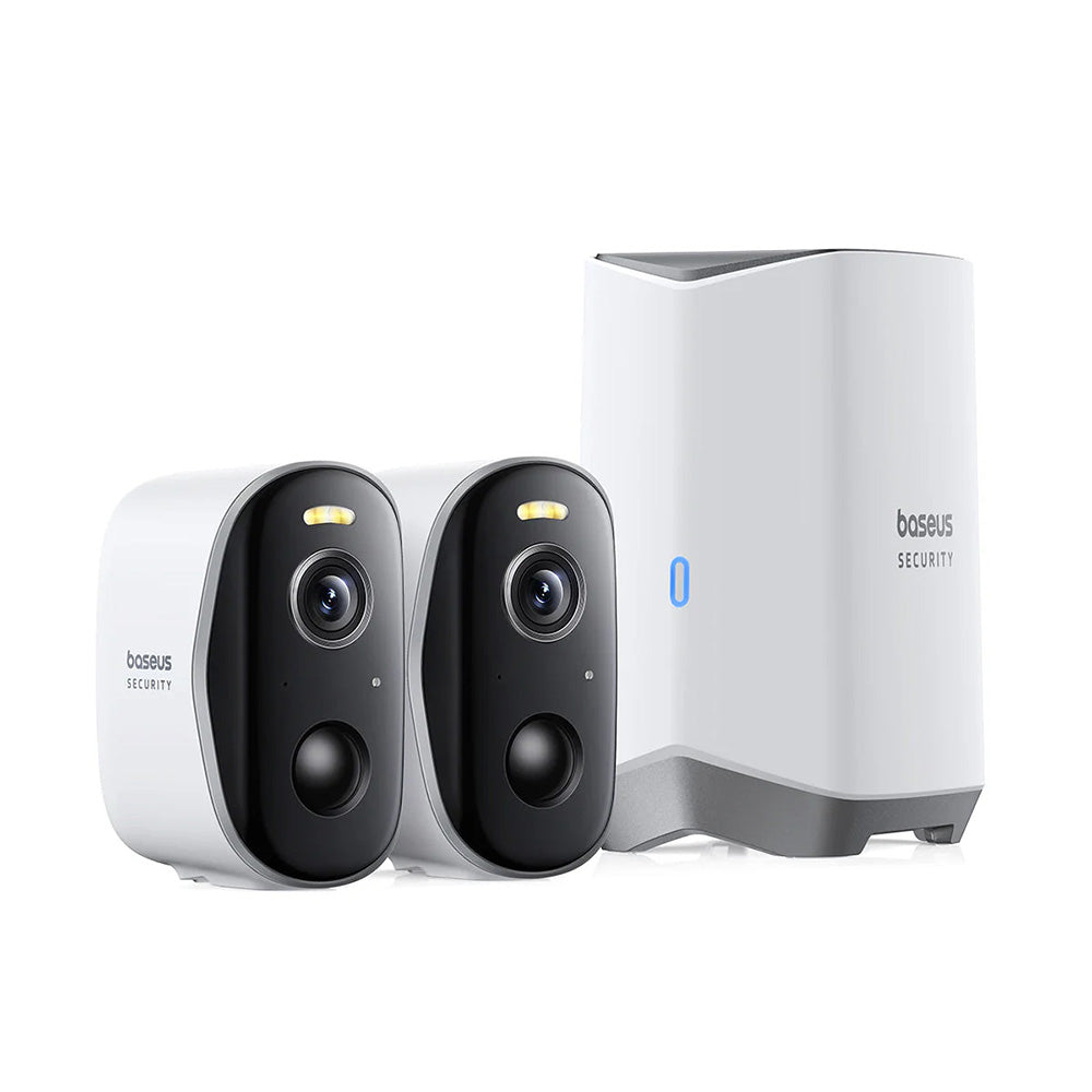 Kamera za nadzor Baseus N1, Wi-Fi, 2K, IP67, Spoljašnja, Set 2 komada A00061900113-01