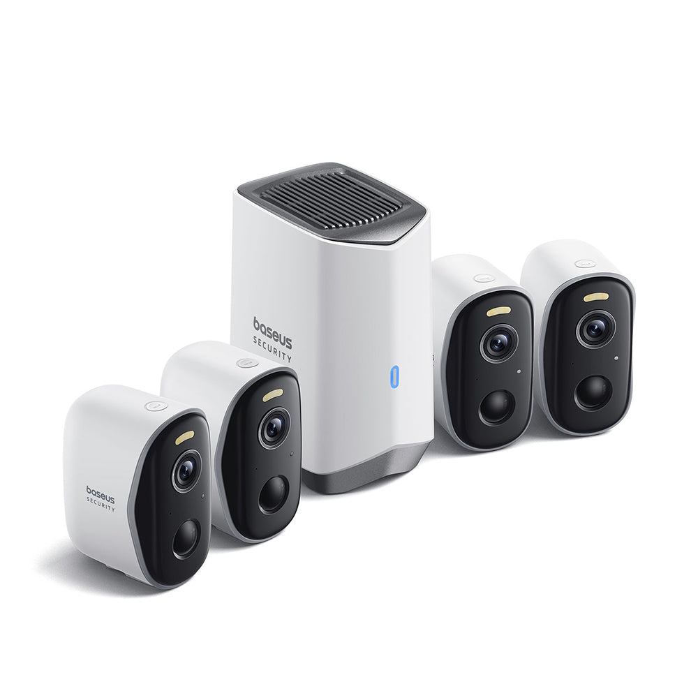 Kamera za nadzor Baseus N1, Wi-Fi, 2K, IP67, Spoljašnja, Set 4 komada ACSLH-01