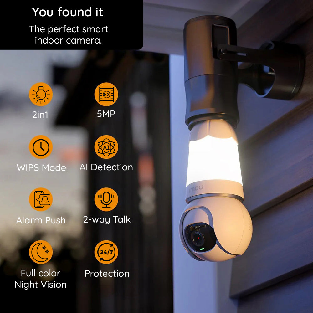 Kamera za nadzor Imou Bulb, Wi-Fi, 2K, Unutrašnja, Bela IPC-S6DP-5M0WEB-E27