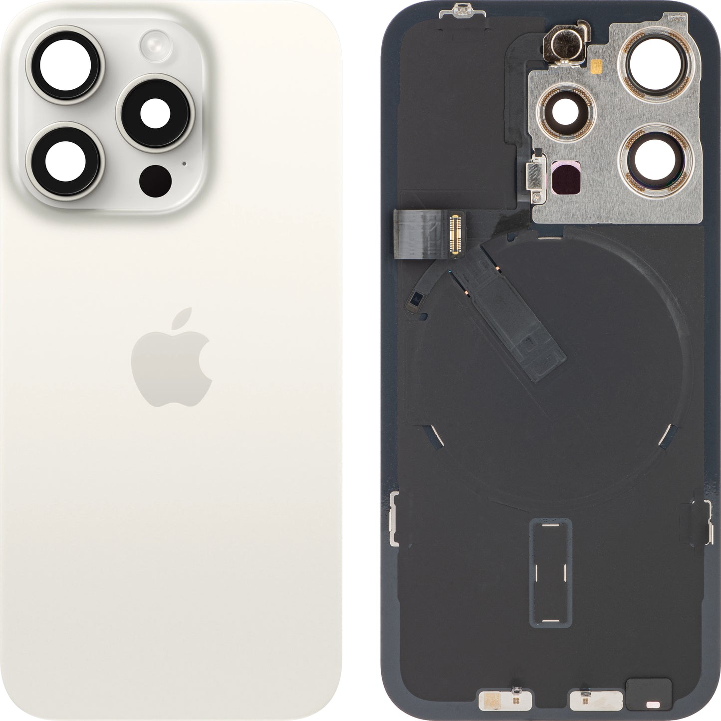 Poklopac baterije Apple iPhone 15 Pro, bela (beli titanijum), Swap Premium