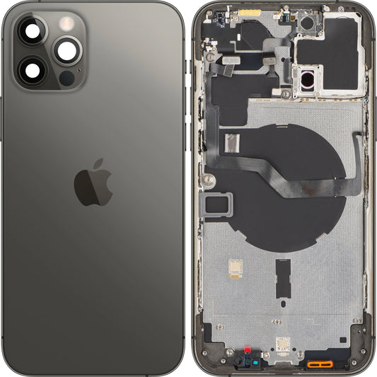 Poklopac baterije Apple iPhone 12 Pro Max, sa srednjom kućištem, crni (grafit), zamena
