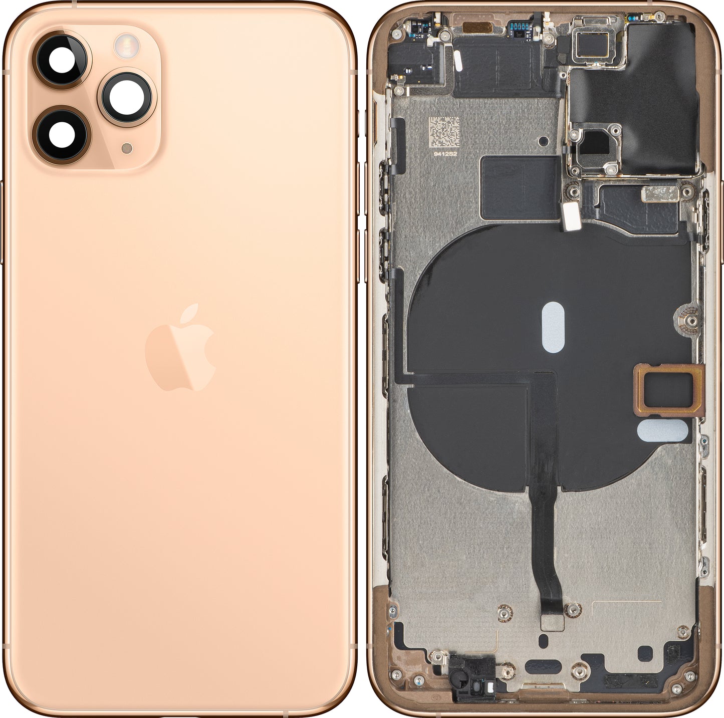 Poklopac baterije Apple iPhone 11 Pro, sa srednjom kućištem, Zlatni (Matte Gold), Swap