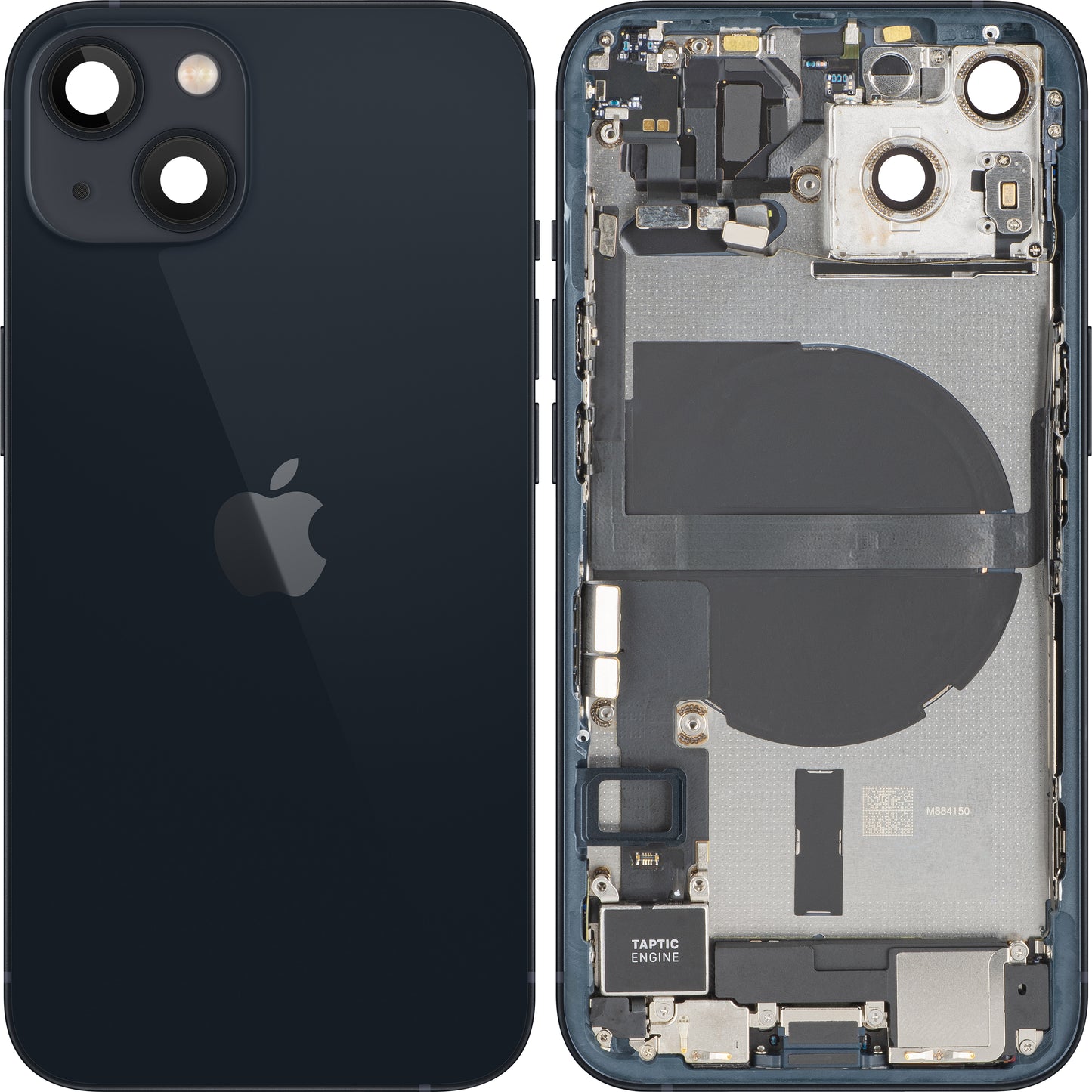 Poklopac baterije Apple iPhone 13, sa srednjim kućištem, kompletni delovi, crna (Midnight), zamena
