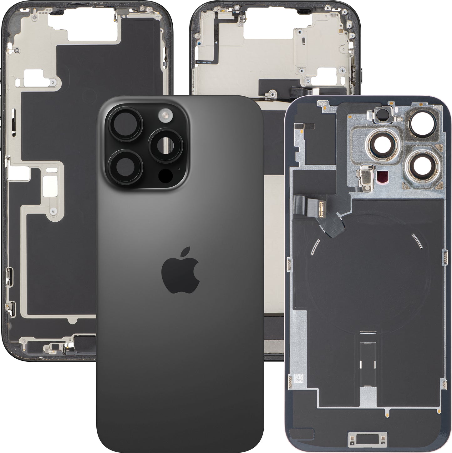 Poklopac baterije Apple iPhone 16 Pro Max, sa srednjom kućištem, kompletan, crni (Black Titanium), zamena