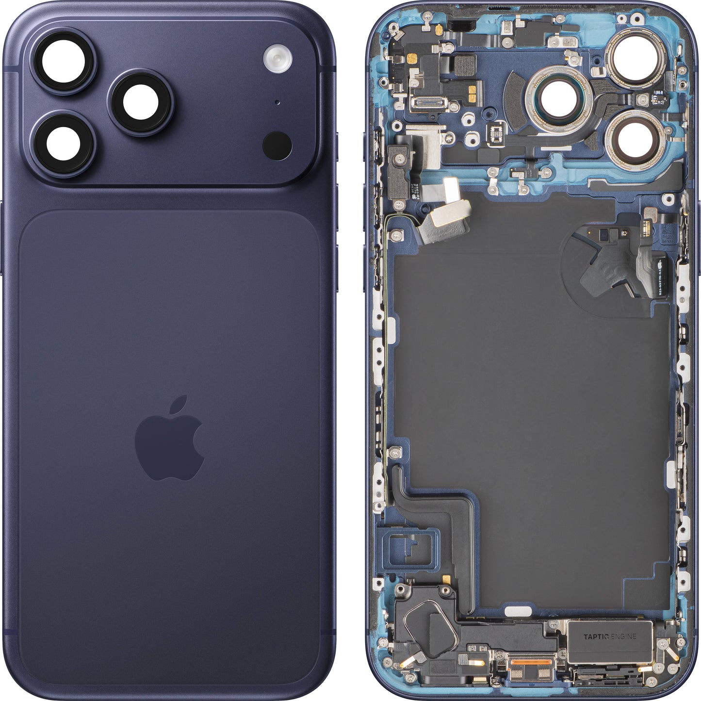 Poklopac baterije Apple iPhone 17 Pro Max, sa srednjim kućištem, kompletni delovi, tamnoplava (Deep Blue), zamena