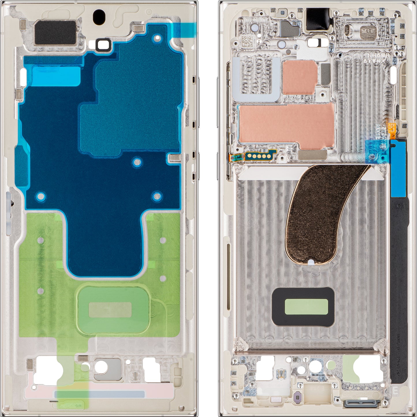 Kućište Sredina Samsung Galaxy S23 Ultra S918, Krem, Service Pack GH96-15833B