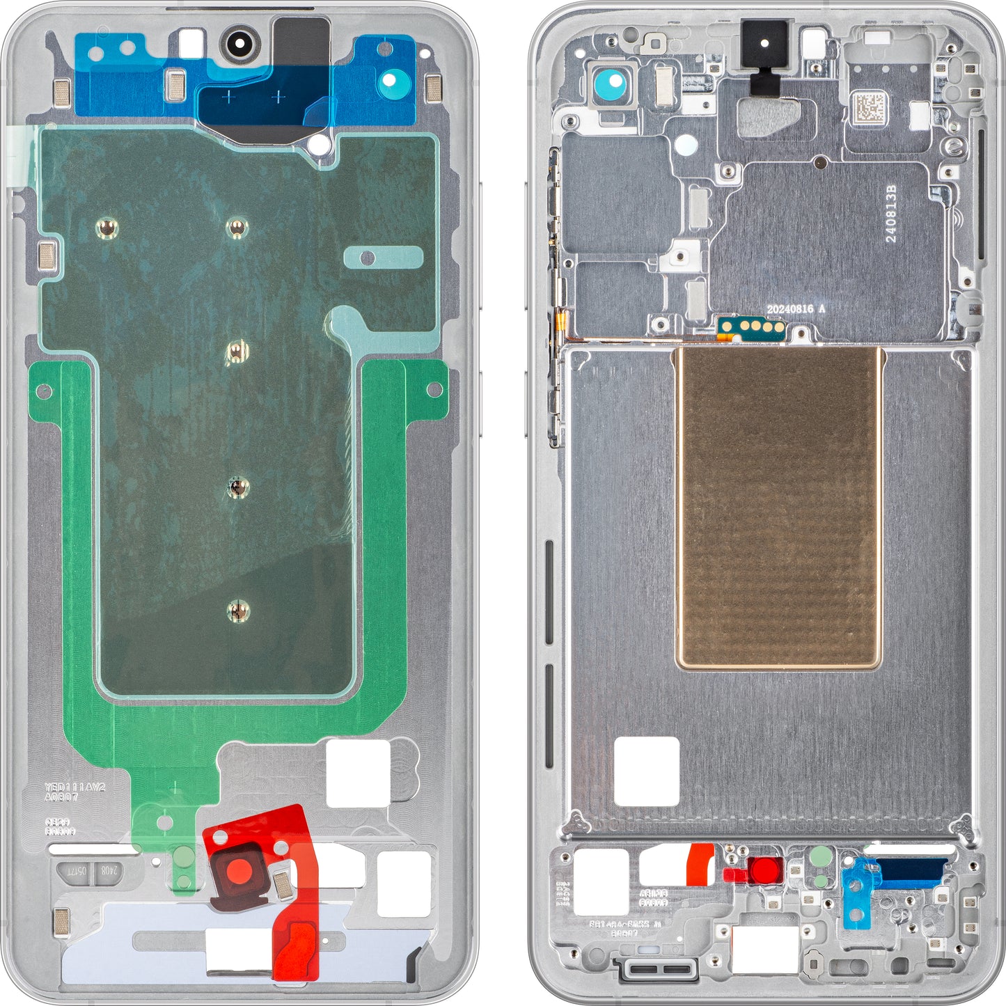 Srednje kućište Samsung Galaxy S24 FE S721, Srebrno, Service Pack GH82-35851B