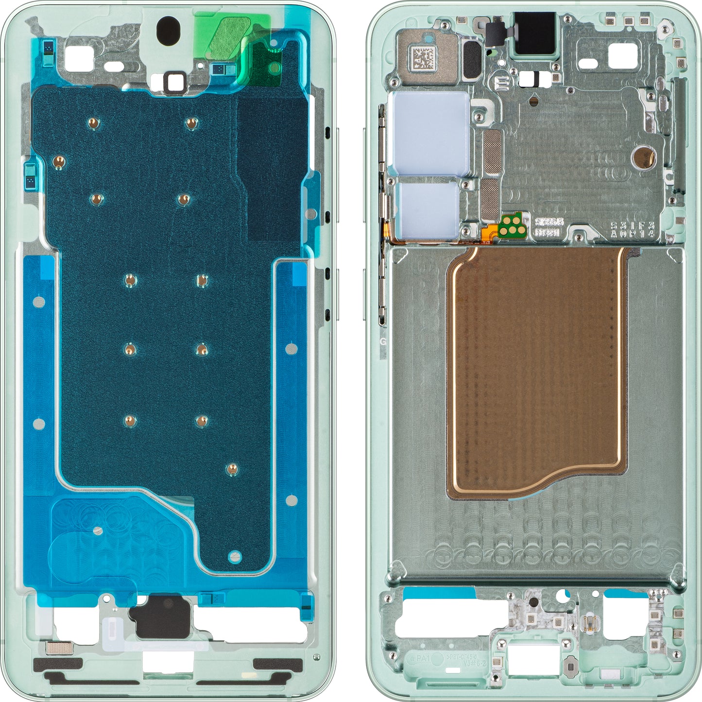 Carcasa Mijloc Samsung Galaxy S25 S931, Zelena (Mint), Service Pack GH82-36328B