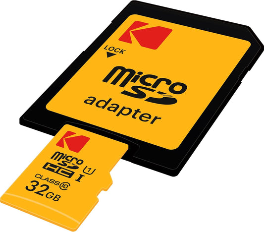 Memorijska kartica microSDHC Kodak Premium Performance, 32Gb, Klasa 10 / UHS-1 U1, Sa adapterom EKMSDM32GHC10K
