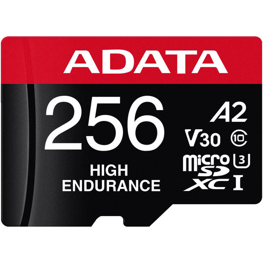 Memorijska kartica microSDXC Adata High Endurance, 256Gb, Klasa 10 / UHS-1 U3, Sa Adapterom AUSDX256GUI3V30SHA2-RA1