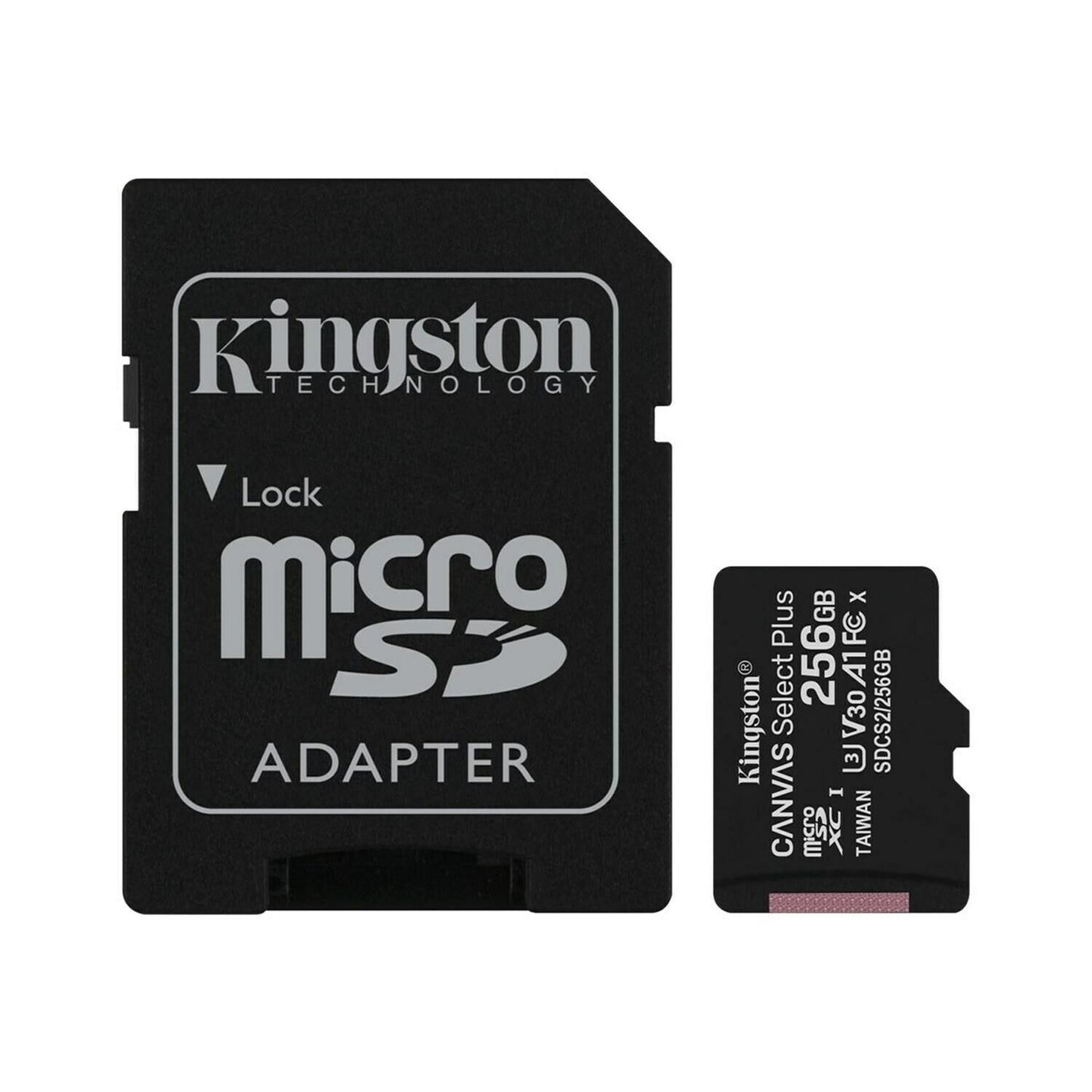 Memorijska kartica microSDXC Kingston Canvas Select Plus Android A1, 256Gb, Klasa 10 / UHS-1 U3, sa adapterom SDCS2/256GB