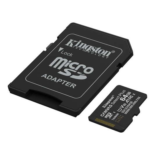 Memorijska kartica microSDXC Kingston Canvas Select Plus Android A1, 64Gb, Klasa 10 / UHS-1 U1, Sa adapterom SDCS3/64GB