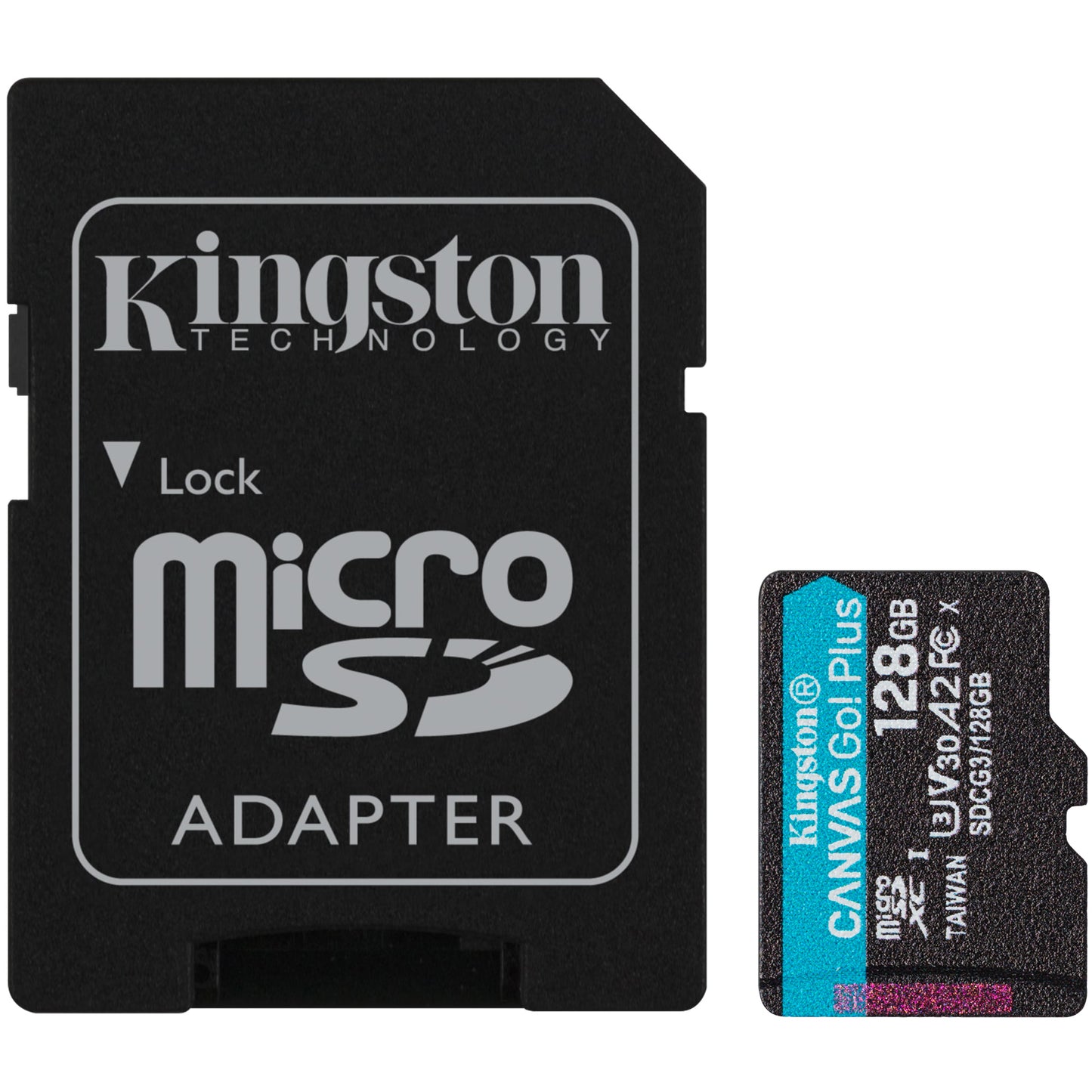 Memorijska kartica microSDXC Kingston Canvas Go Plus Android A2, 128Gb, Klasa 10 / UHS-1 U3, Sa Adapterom SDCG3/128GB