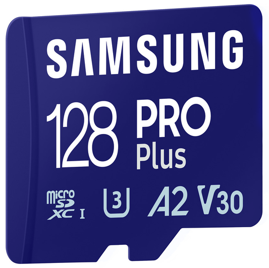 Memorijska kartica microSDXC Samsung PRO Plus, 128Gb, Klasa 10 / UHS-1 U3, Sa adapterom MB-MD128SA/EU