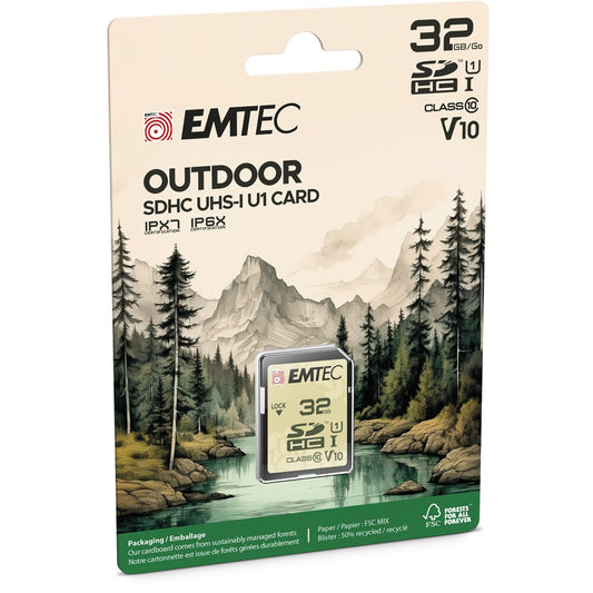 Card Memorie SDHC Emtec Outdoor, 32GB, Klasa 10 / UHS-1 U1 ECMSD32GHCU1OR