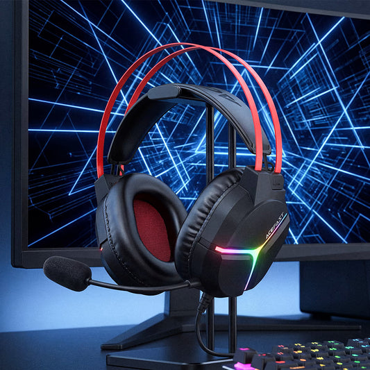 Gejmerske slušalice 3.5mm Acefast H16, RGB, 2m, Crne