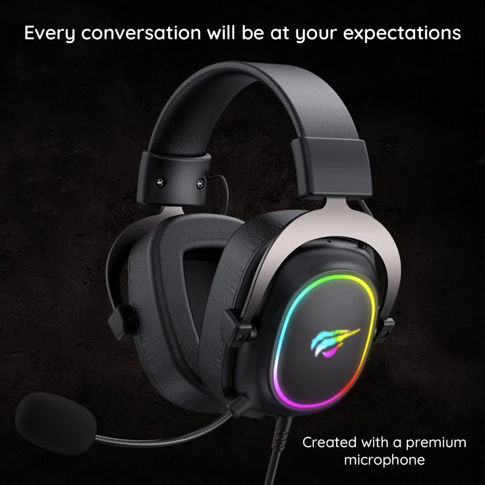 Gejmerske slušalice 3.5mm HAVIT H2002P, RGB, 2m, Crne