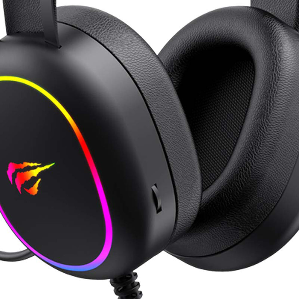 Gaming slušalice 3.5mm HAVIT H2016d, RGB, 2m, Crne