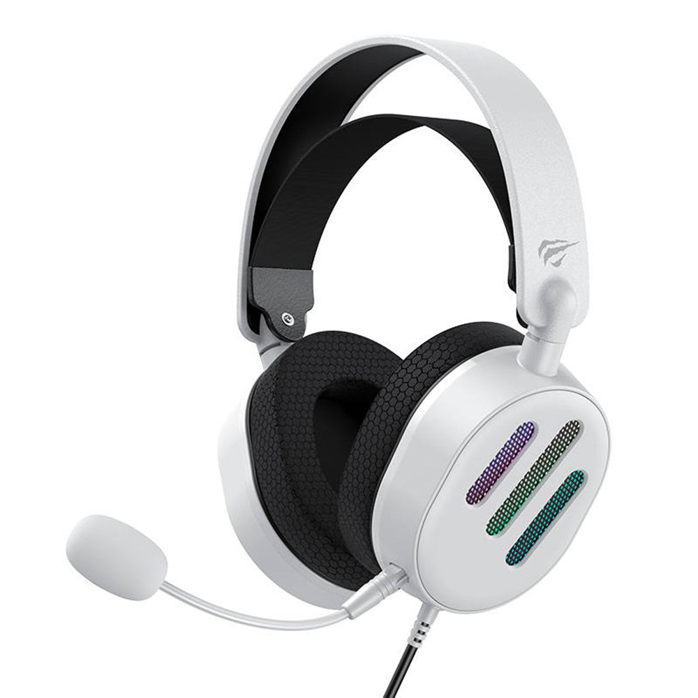 Slušalice za igranje 3.5mm HAVIT H2038U, RGB, 2.1m, Bele