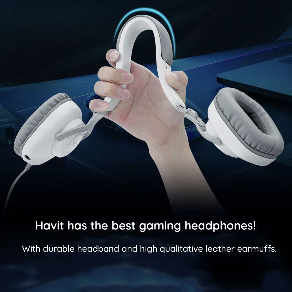Gaming slušalice USB HAVIT H2230U, 1.8m, Bele