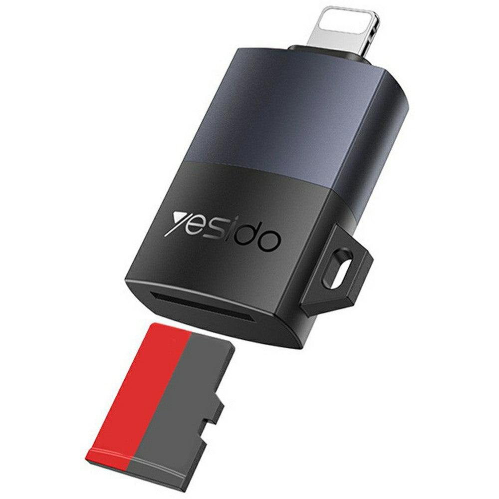 Čitač kartica Lightning Yesido GS38, microSD, Sivi