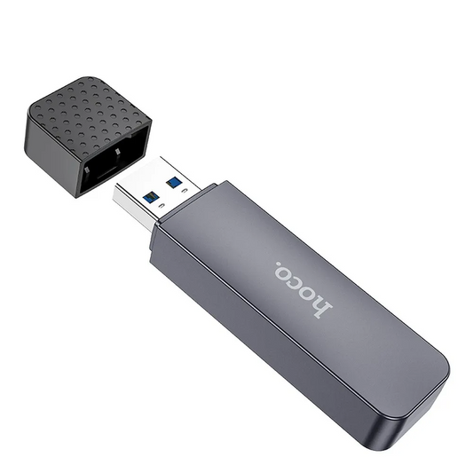 Čitač kartica USB 3.0 HOCO HB45, SD - microSD, Sivi