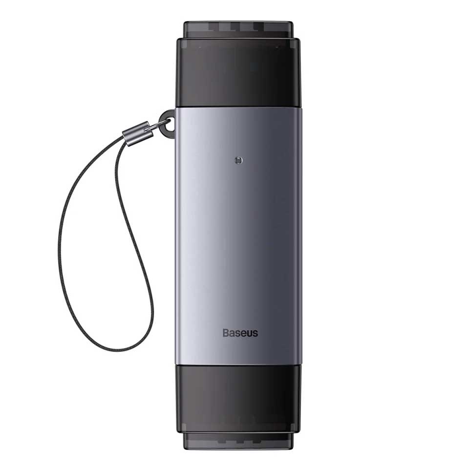 USB / USB-C čitač kartica Baseus Lite, SD - microSD, Siva WKQX060113