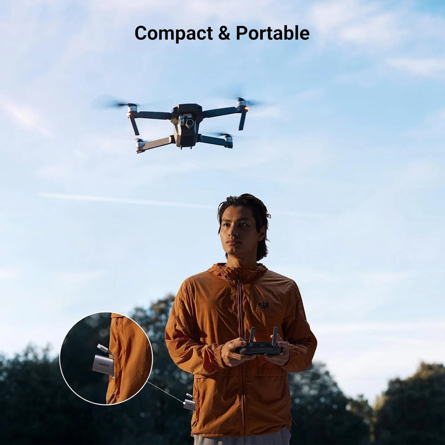 Čitač kartica USB-C UGREEN CM401, SD - microSD, Sivi