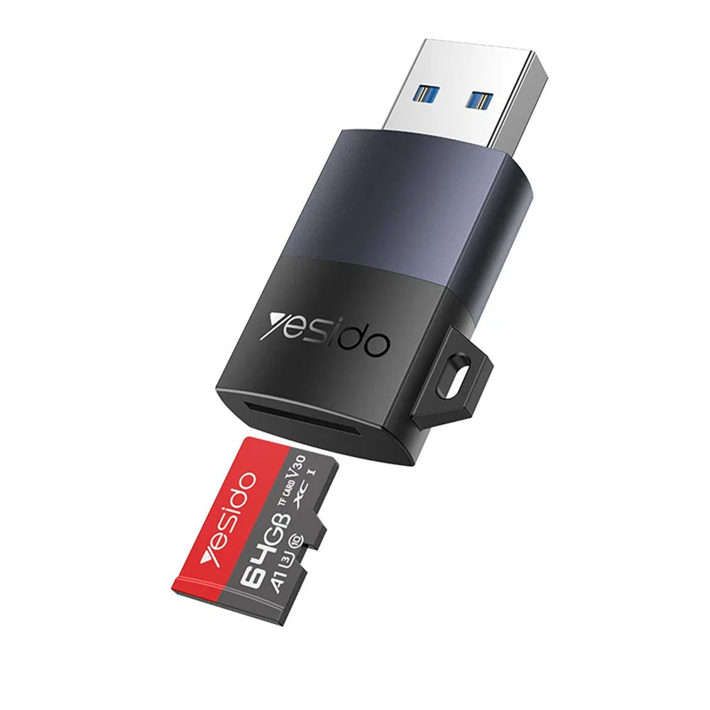 Čitač kartica USB 3.0 Yesido GS36, microSD, Crni