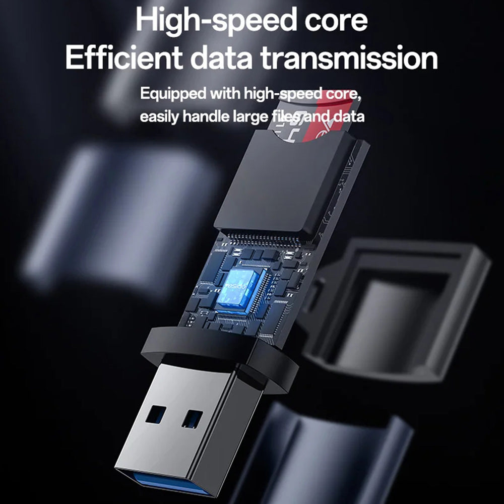 Čitač kartica USB 3.0 Yesido GS36, microSD, Crni