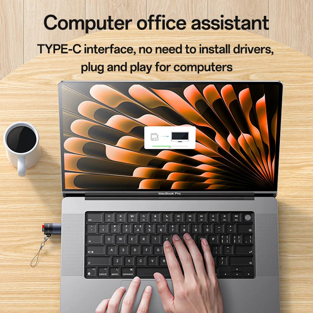Čitač kartica USB-C Yesido GS37, microSD, Crni