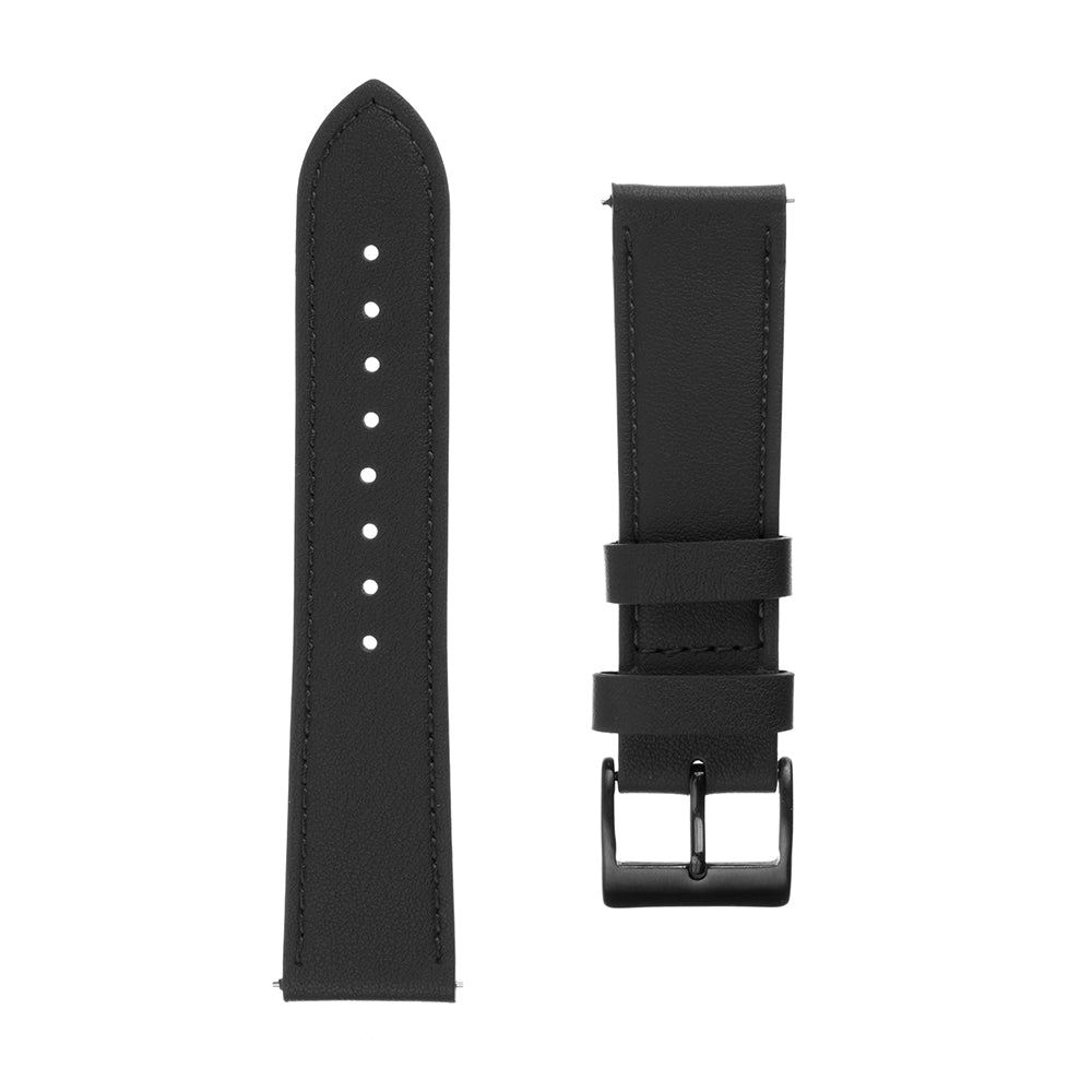 Kaiš Fixed Leather za Huawei Watch / Xiaomi Watch Series, 22mm, Crna