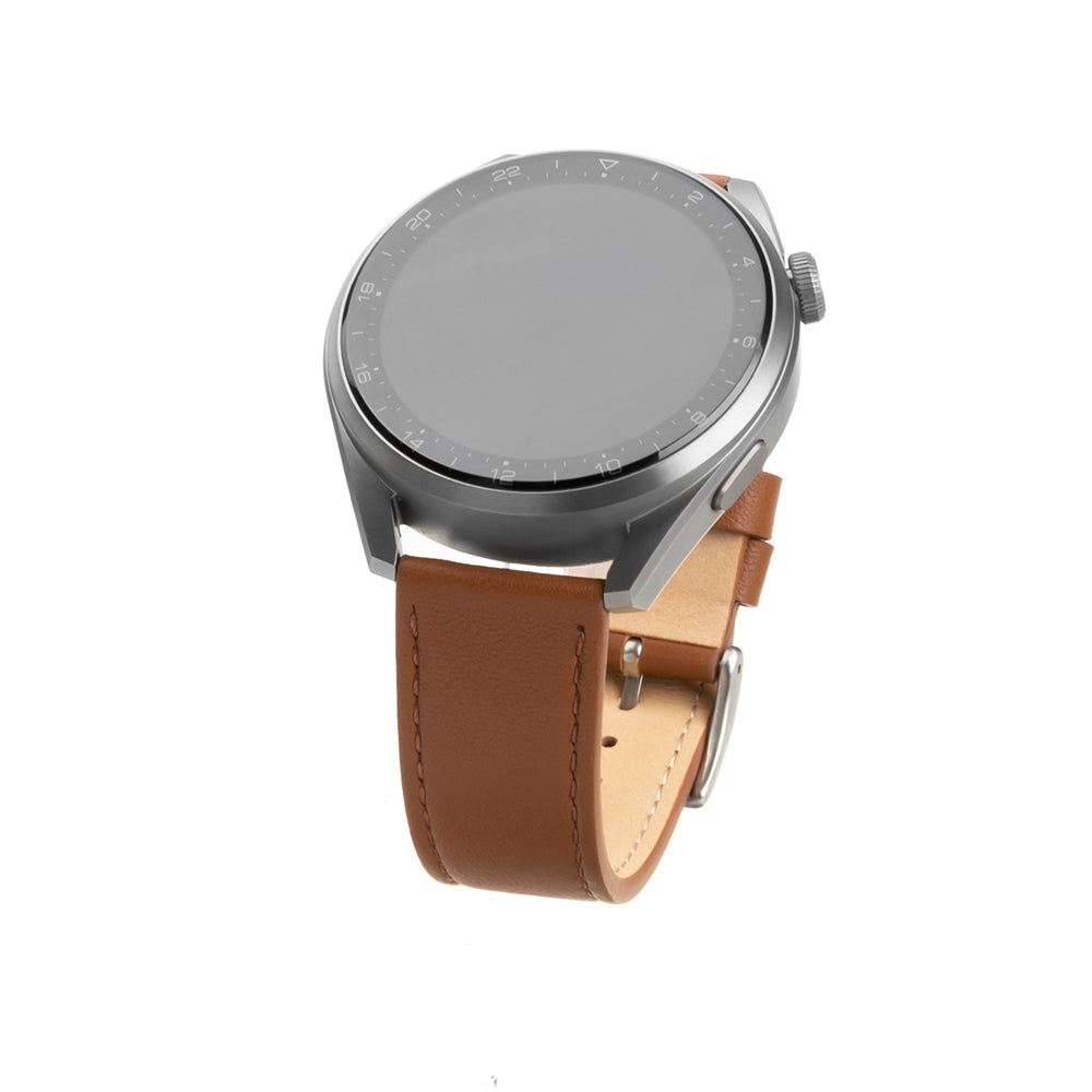 Kaiš Fixed Leather za Samsung Galaxy Watch / Huawei Watch Series, 20mm, Braon