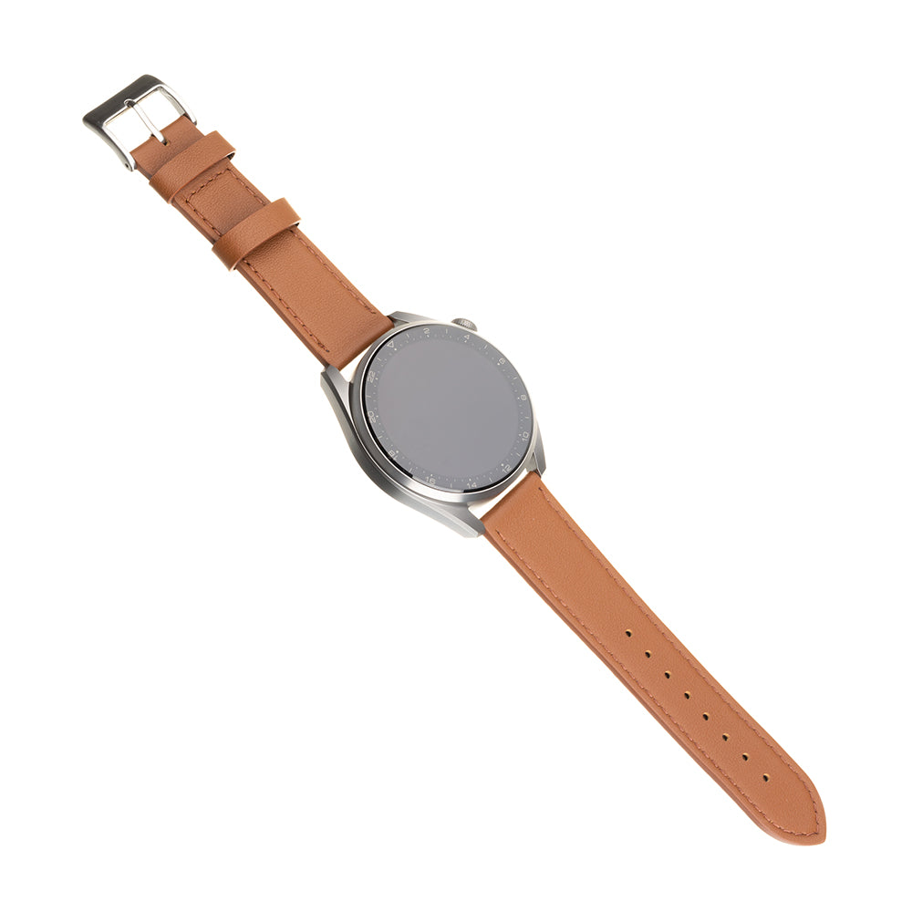 Kaiš Fixed Leather za Samsung Galaxy Watch / Huawei Watch Series, 20mm, Braon