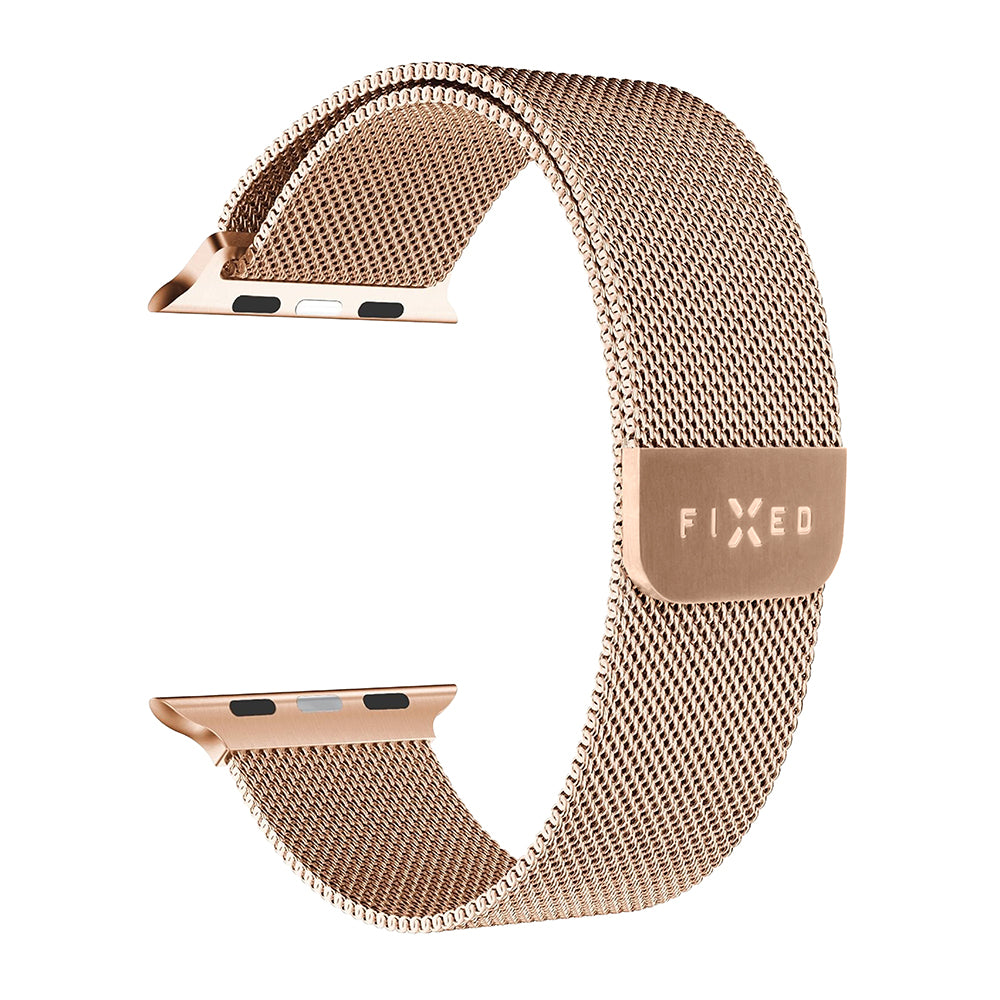 Kaiš Fixed Mesh za Apple Watch 42mm / 41mm / 40mm / 38mm serije, Roze Zlato