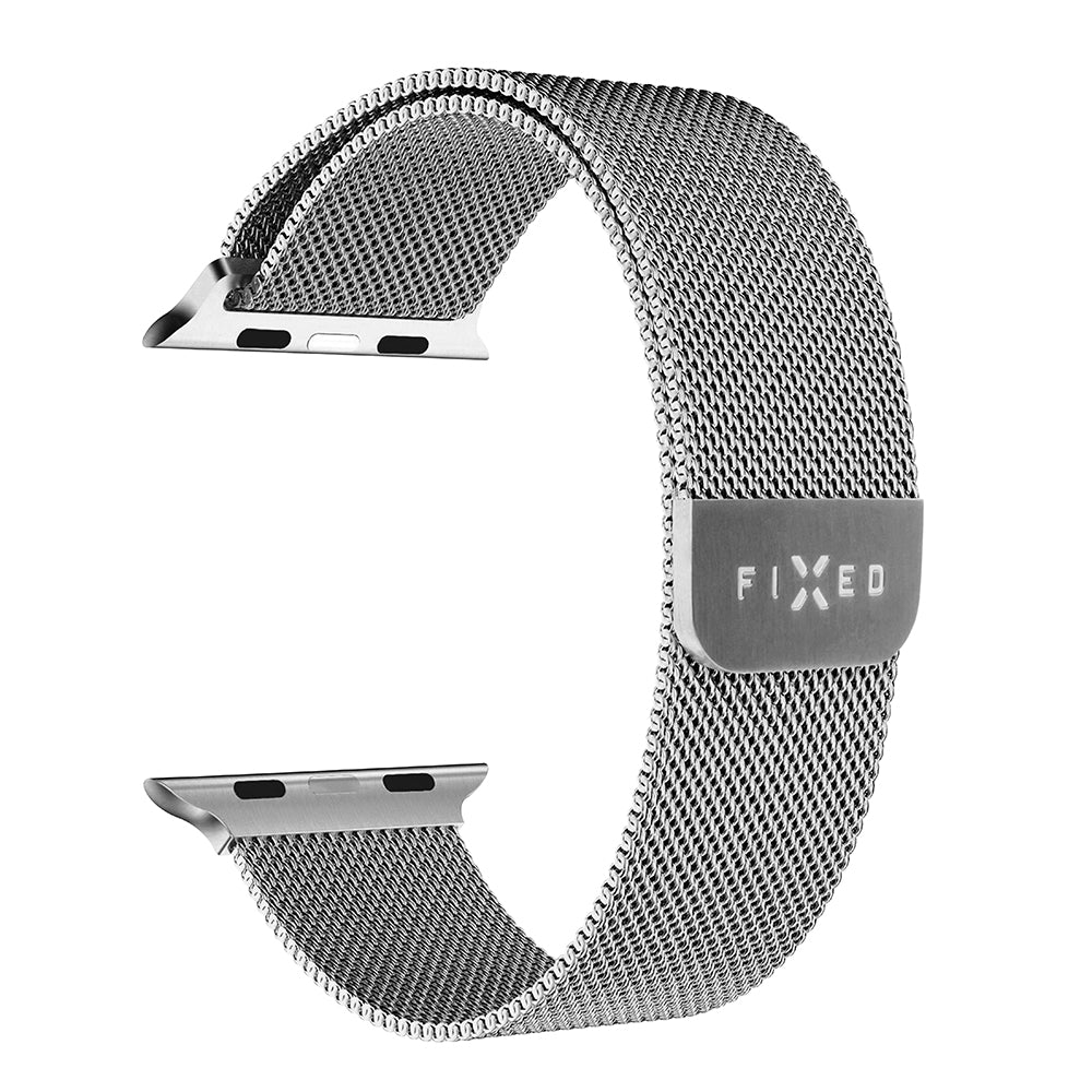 Kaiš Fixed Mesh za Apple Watch 49mm / 46mm / 45mm / 44mm / 42mm serije, Srebrni