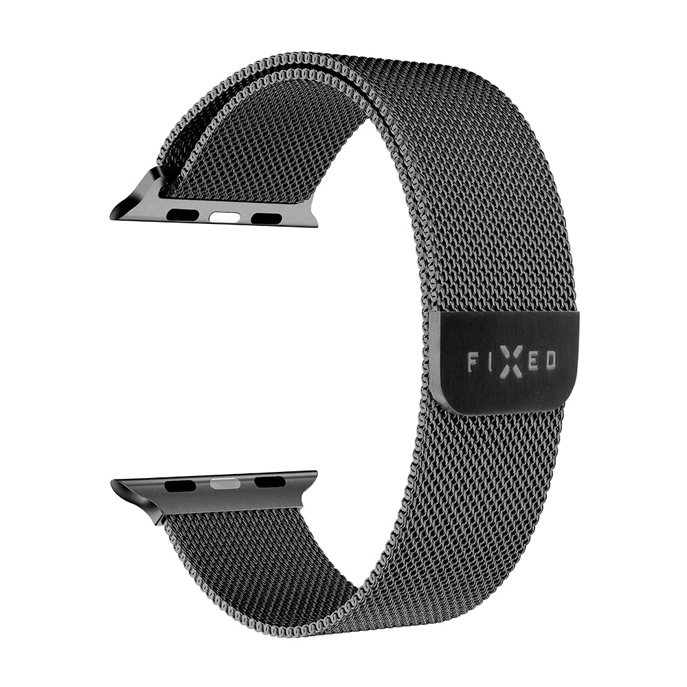 Kaiš Fixed Mesh za Apple Watch 49mm / 46mm / 45mm / 44mm / 42mm serije, Crni
