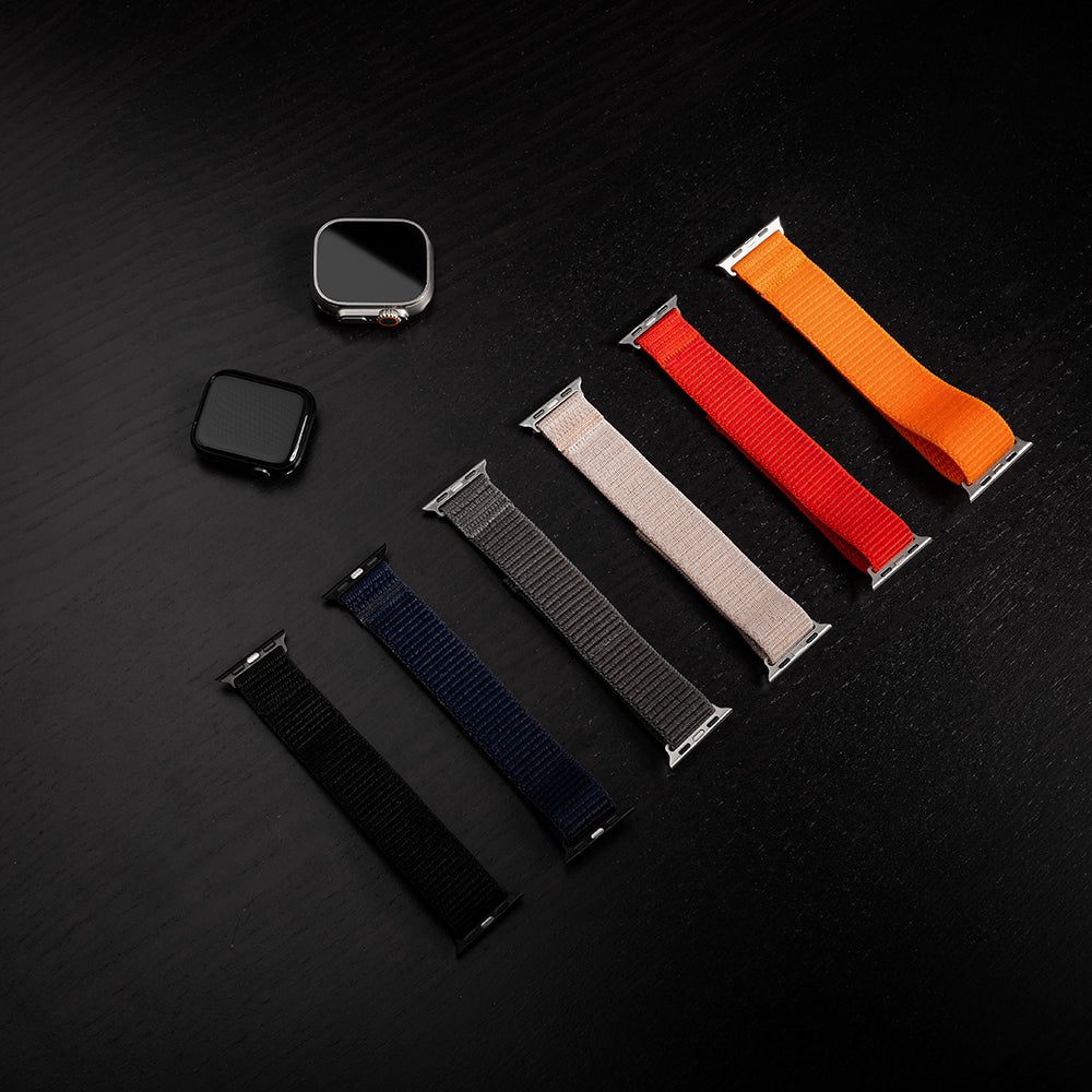 Kaiš Fixed Nylon Sporty za Apple Watch 49mm / 46mm / 45mm / 44mm / 42mm serije, Tamnoplava