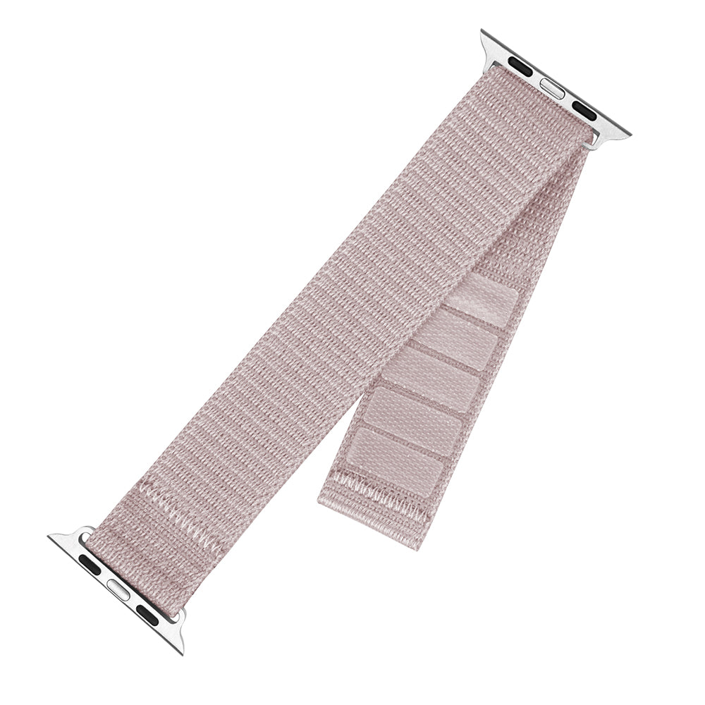 Kaiš Fixed Nylon Sporty za Apple Watch 49mm / 46mm / 45mm / 44mm / 42mm serije, Roze Zlatna