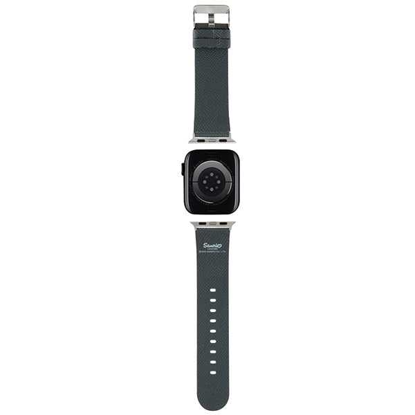 Kaiš Hello Kitty Leather Kitty Head za Apple Watch 42mm / 41mm / 40mm / 38mm seriju, Crna