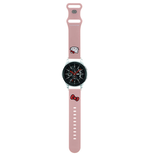 Kaiš Hello Kitty Silicone Kitty Head za Samsung Galaxy Watch / Huawei Watch 46mm / 45mm / 41mm serije, Roze.