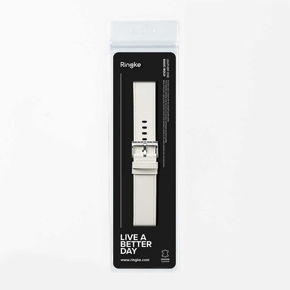 Kaiš Ringke One Basic Bold za Fossil Watch / Mobvoi Watch / Suunto Watch serije, 24mm, Bela