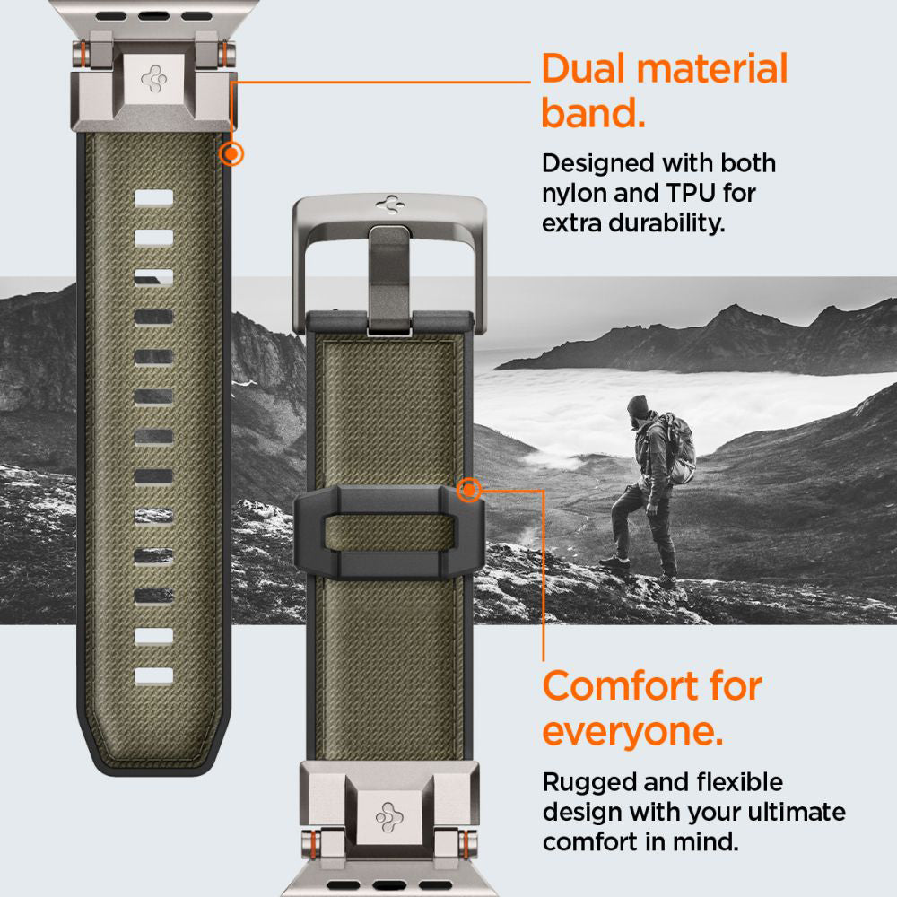 Kaiš Spigen DuraPro Armor za Apple Watch 49mm / 46mm / 45mm / 44mm / 42mm serije, Zeleni AMP09102