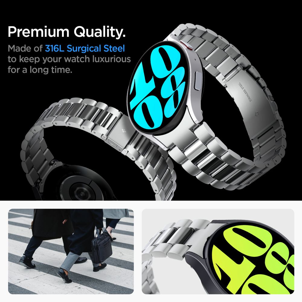 Kaiš Spigen Modern Fit za Samsung Galaxy Watch6 44mm, Srebrna AMP06498